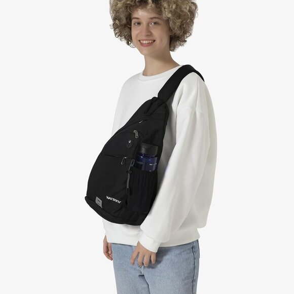 Sling Bag Crossbody Backpack: Over Shoulder Daypack Casual Cross Chest Side Pack - Picture 7 of 9